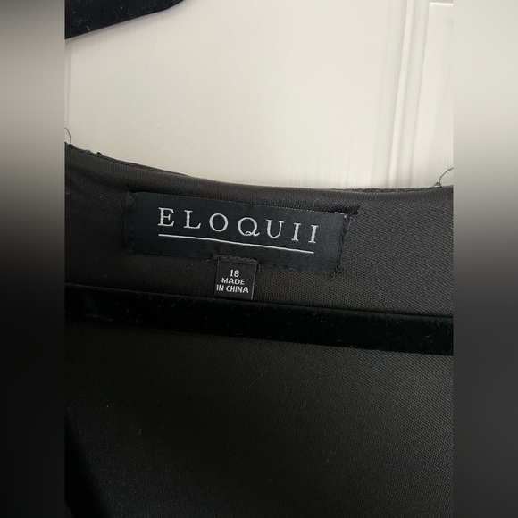 Eloquii Black Mini Sequin Dress with Velvet Tie Size 18 - Picture 5 of 9